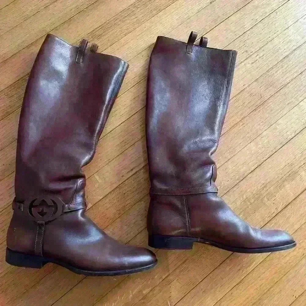 Gucci riding boots. brown size 9 - Picture 2 of 6